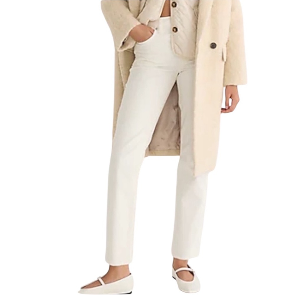 JCrew Vintage slim-straight corduroy pants Off White Ivory Cream 26